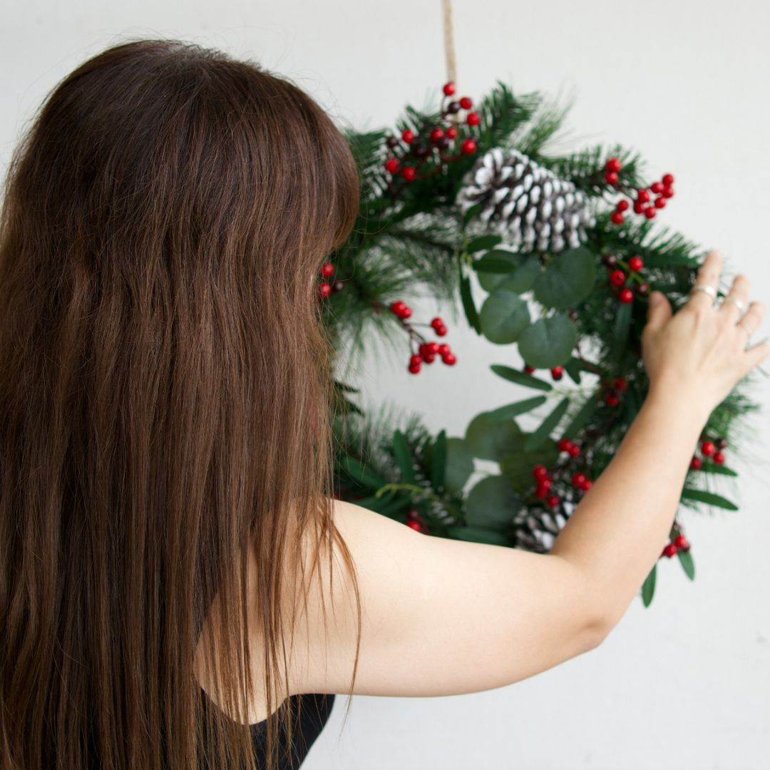 Speckled Space Christmas Wreath