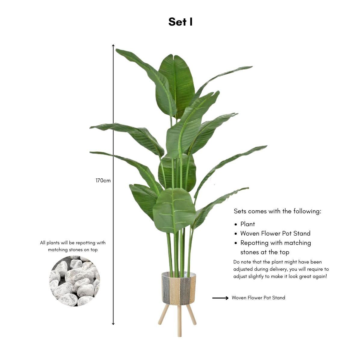 Faux Banana Leaf / Ravenala Plant - 160cm