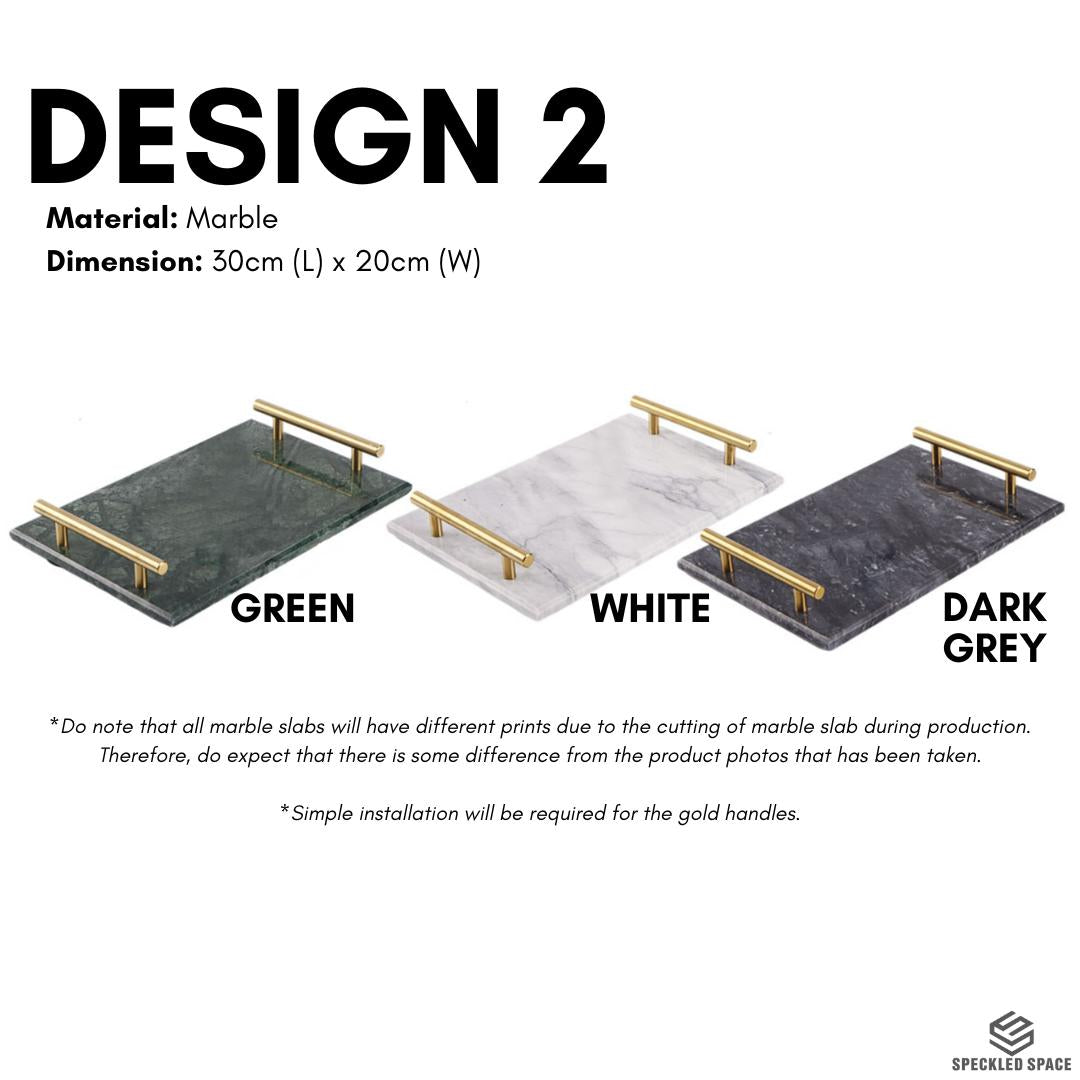 Peta Marble Decorative Serving Tray