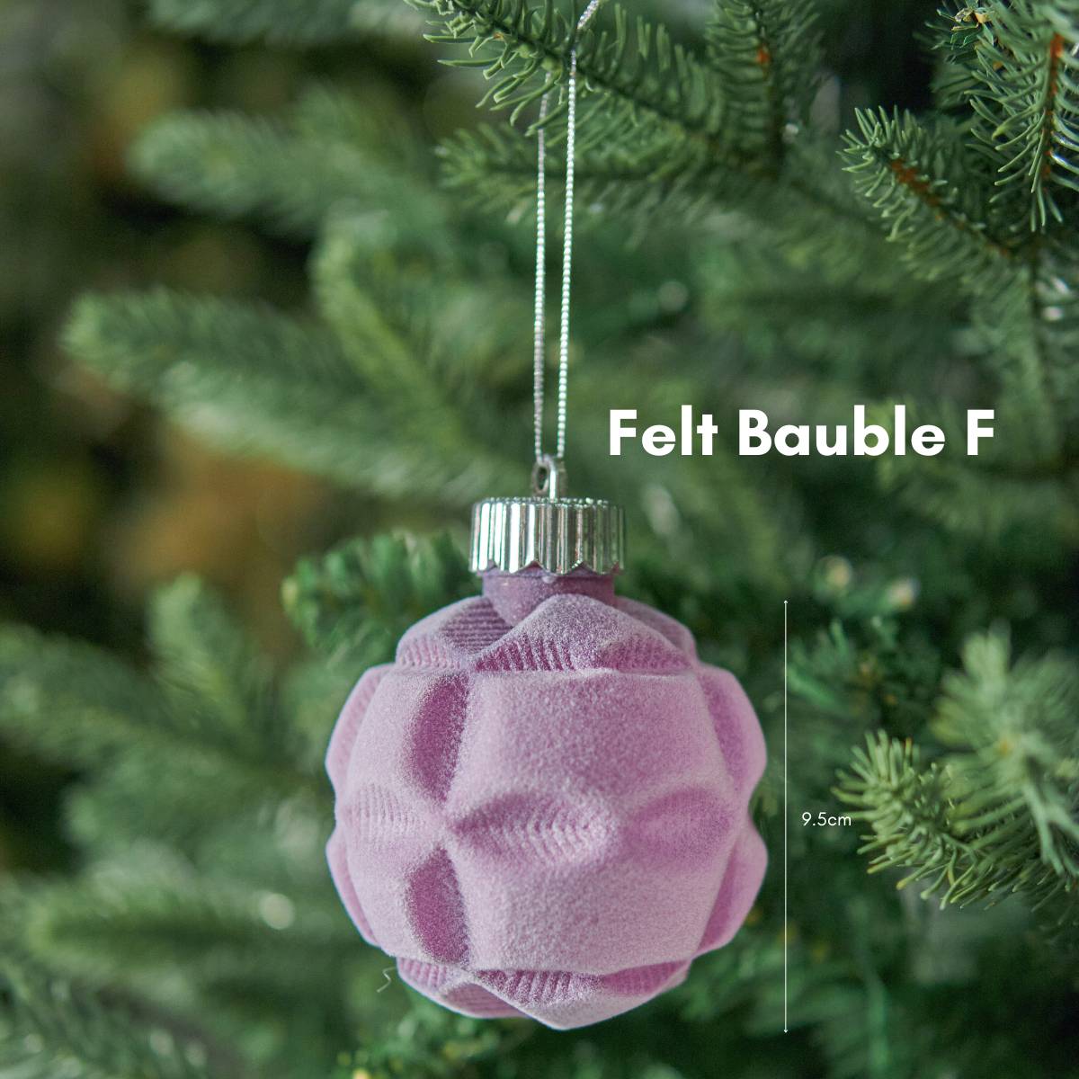 Christmas Velvet Non-Glitter Hanging Baubles