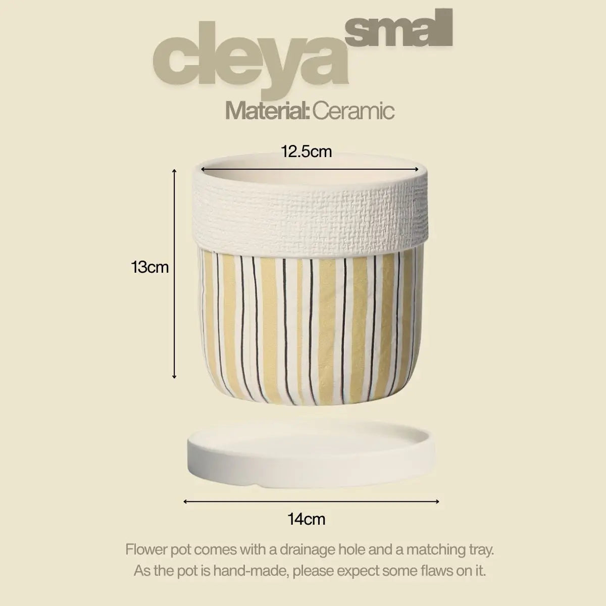 Minimalist Designed Ceramic Flower Pot Speckled Space