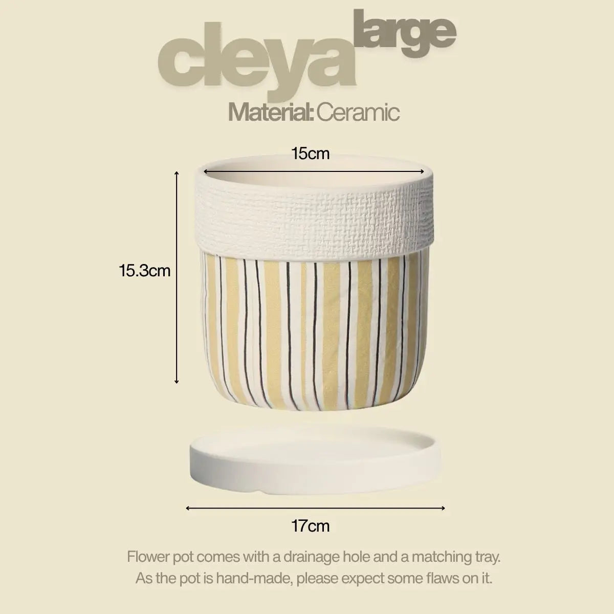 Minimalist Designed Ceramic Flower Pot Speckled Space