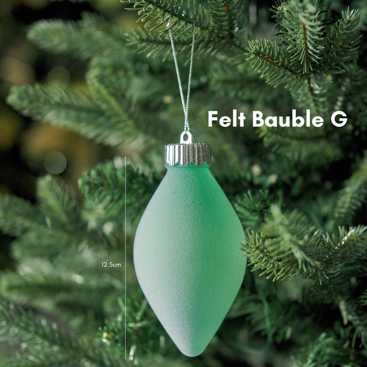 Christmas Velvet Non-Glitter Hanging Baubles