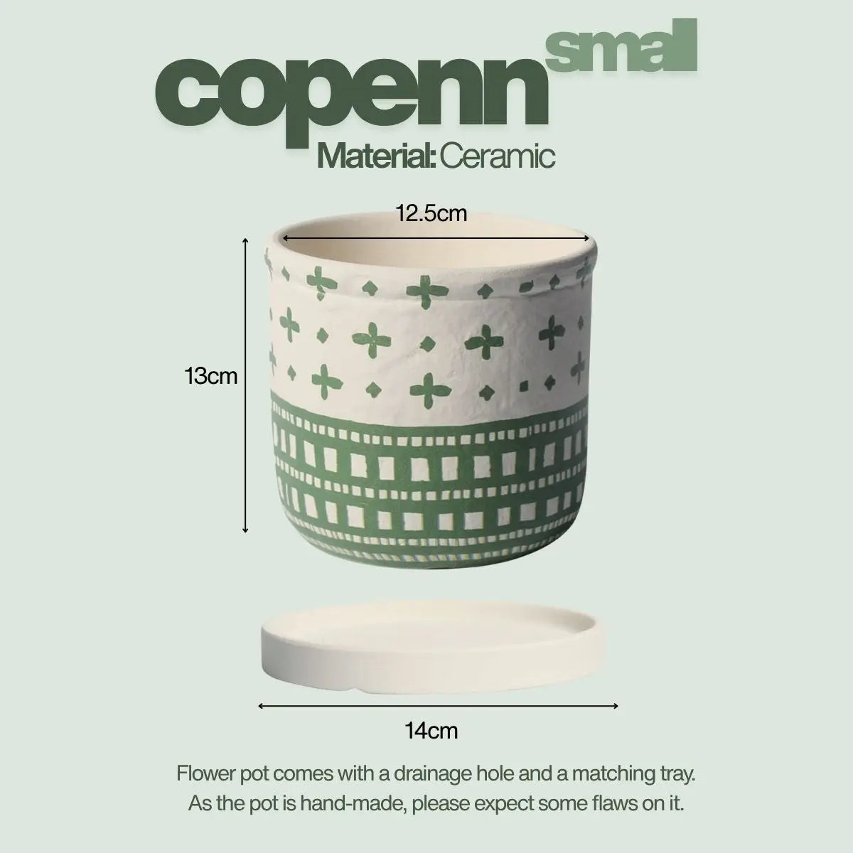 Minimalist Designed Ceramic Flower Pot Speckled Space