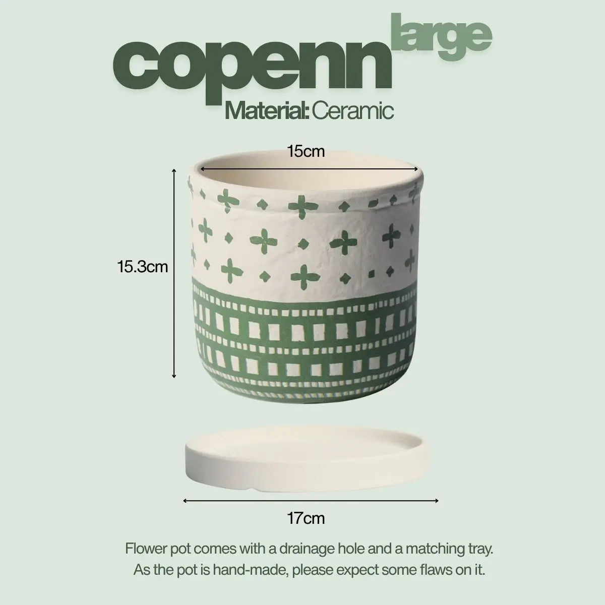 Minimalist Designed Ceramic Flower Pot Speckled Space