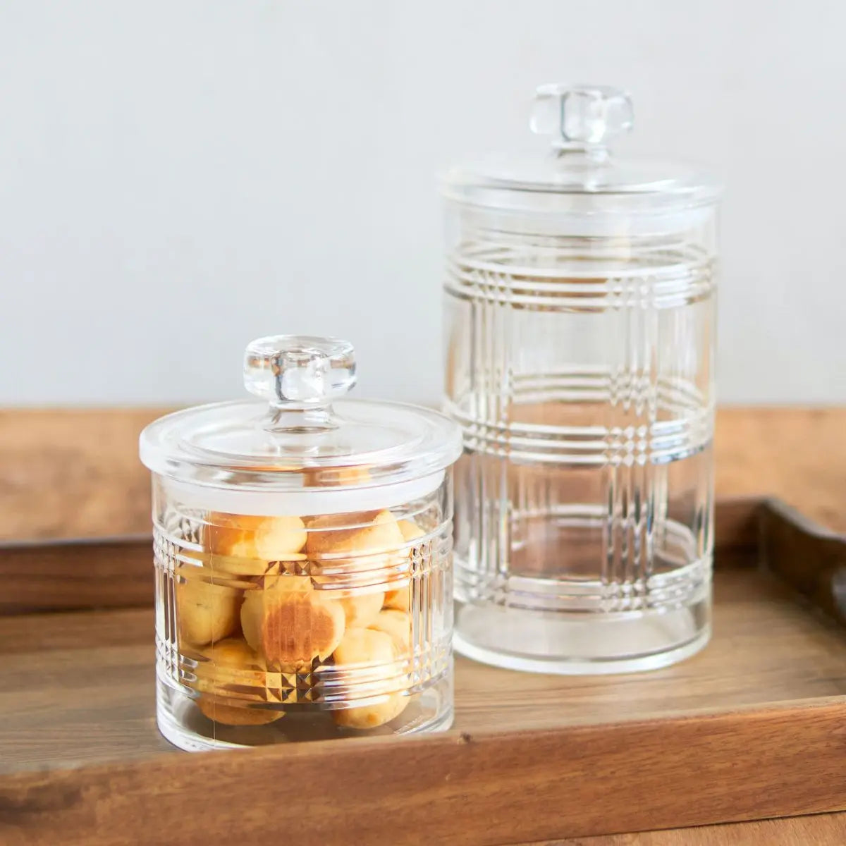 Ariel Air Tight Acrylic Canister by Speckled Space with clear body and airtight lid for kitchen storage