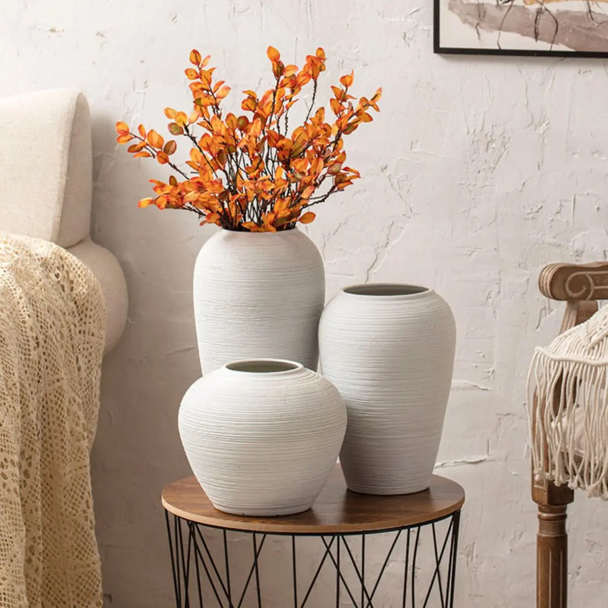 Danola Ceramic Decorative Vase-Speckled Space