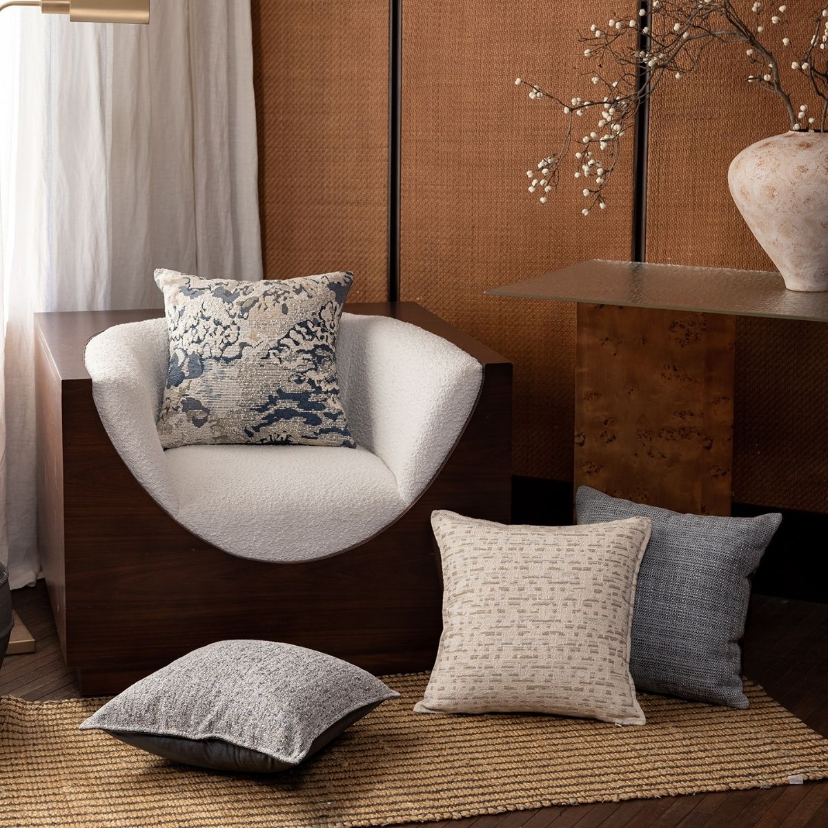 Baile Blue Cushion Cover B