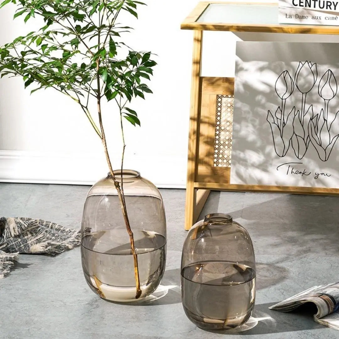 Timothy Tinted Glass Vase-Speckled Space