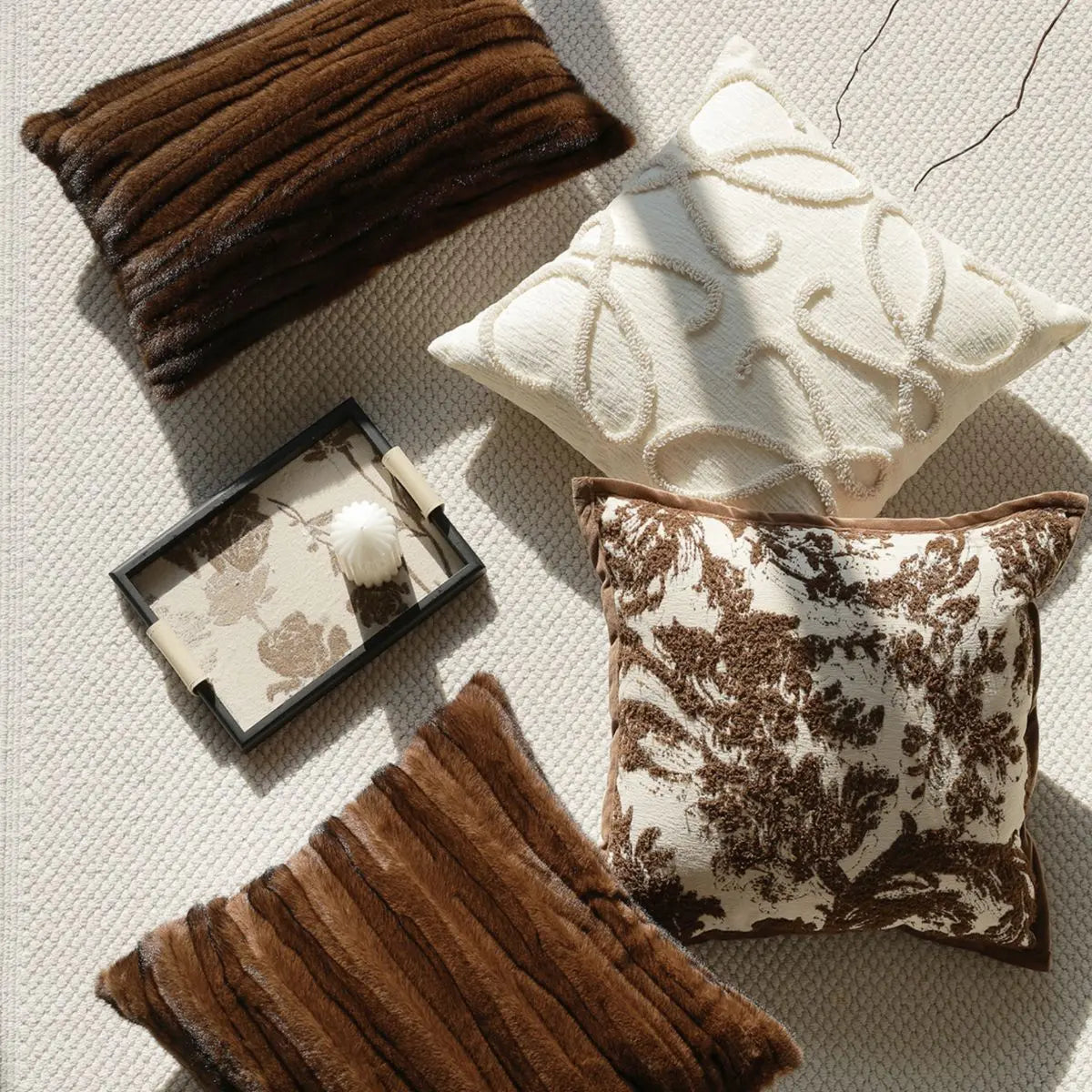 Brintley Brown Cushion Cover A Speckled Space