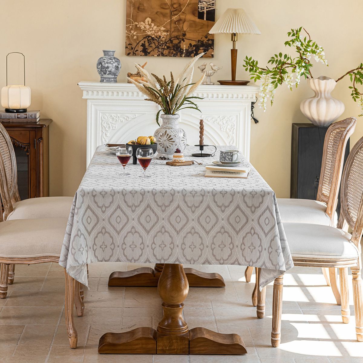 Jadino Grey Table Cloth My Store