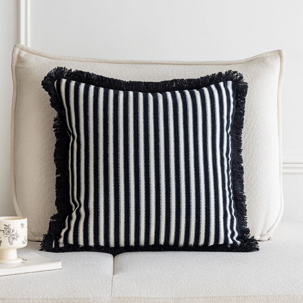 Monia Black Cushion Cover