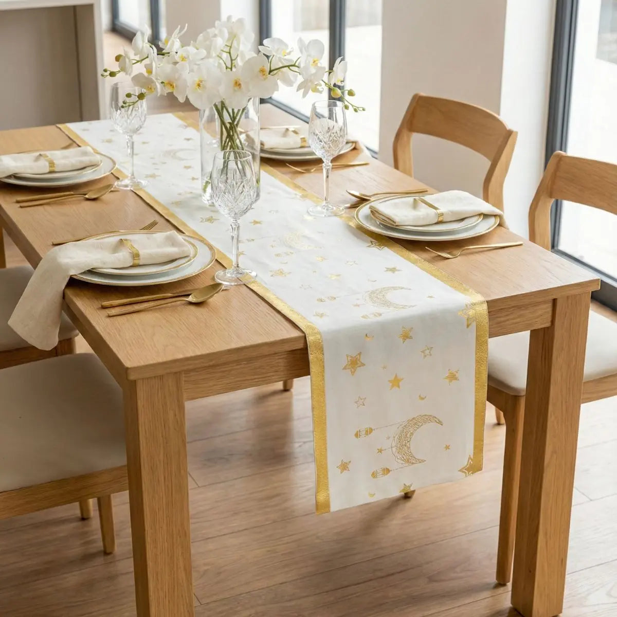 The Raya White Table Runner My Store