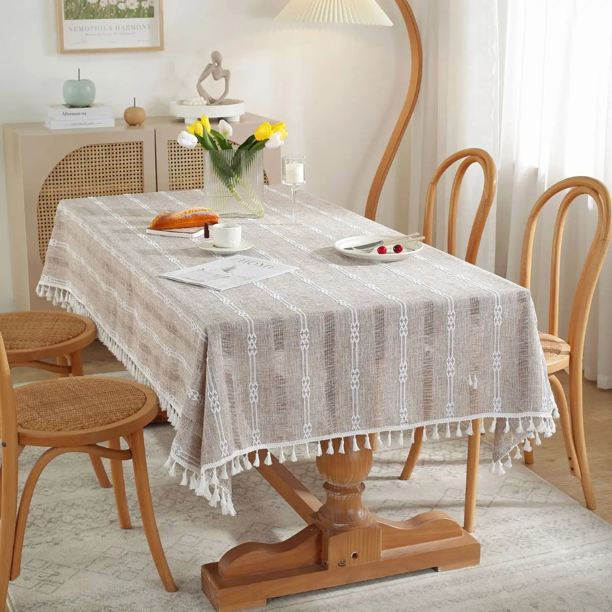 Emeria Brown Table Cloth My Store