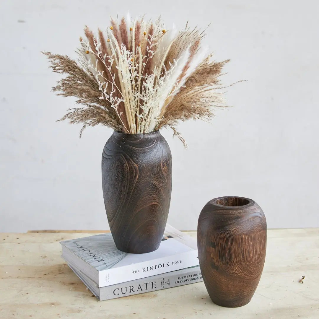 Lorenzo Wooden Vase-Speckled Space