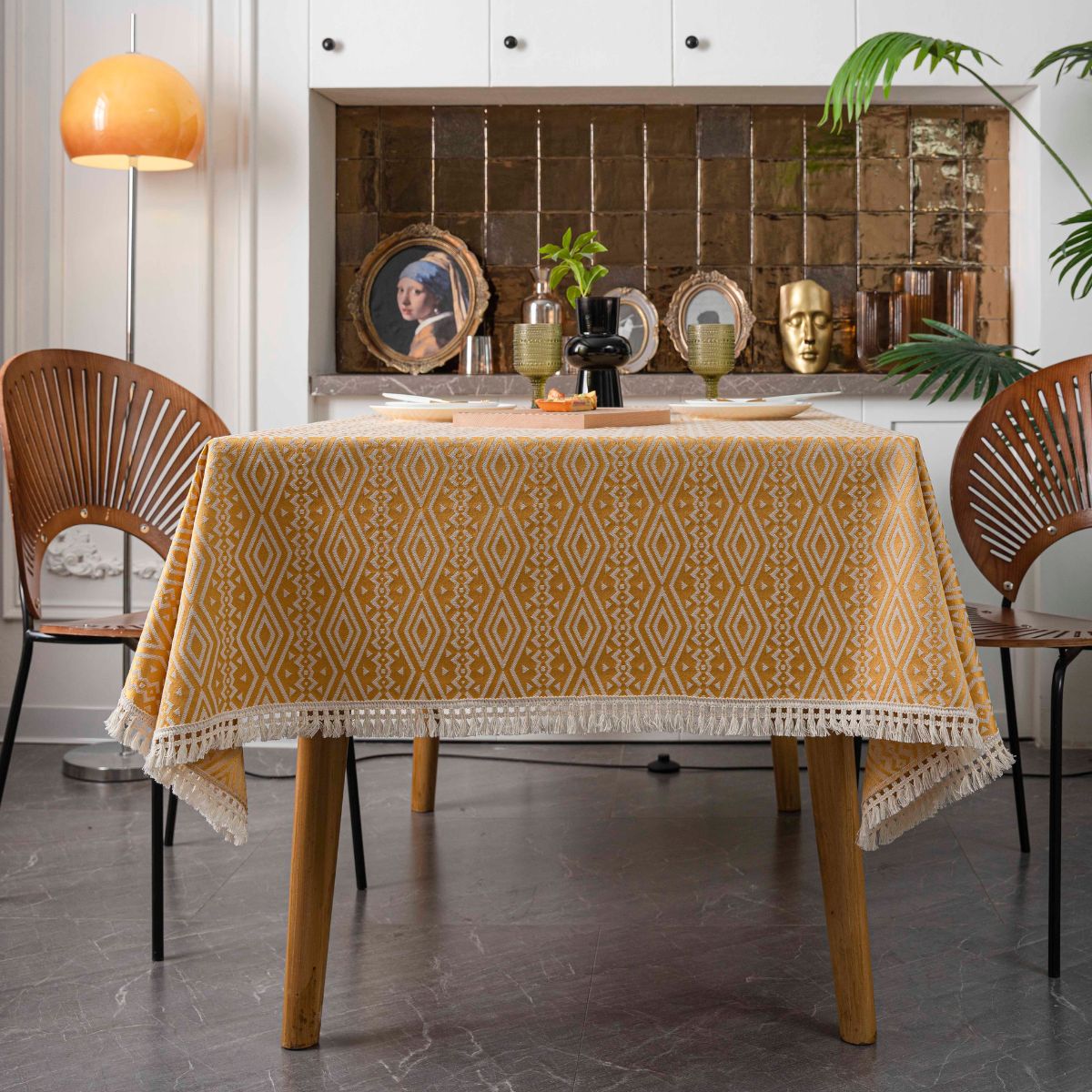 Delilah Yellow Table Cloth My Store