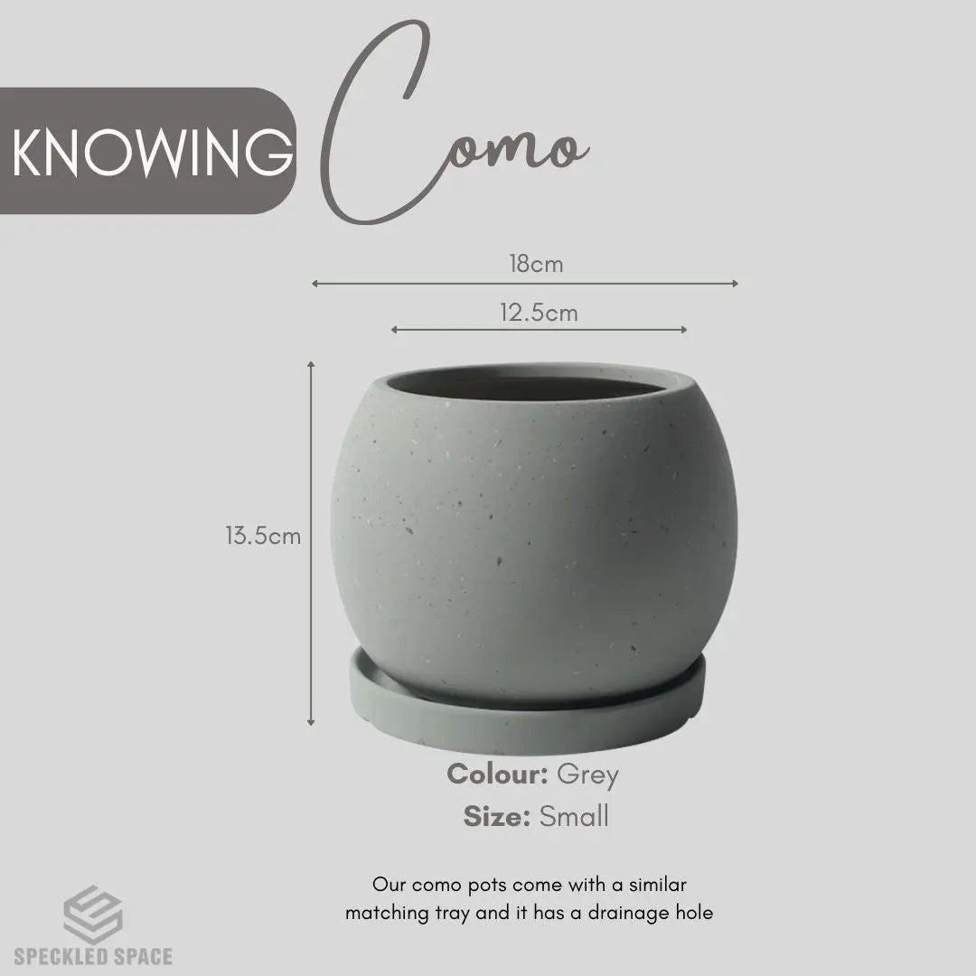 Como Ceramic Flower Pot Small & Medium Flower Pot Speckled Space