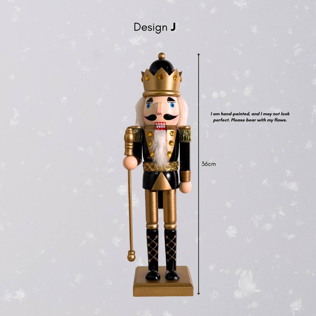 Christmas Wooden Nutcracker Decorative Figurine Design J