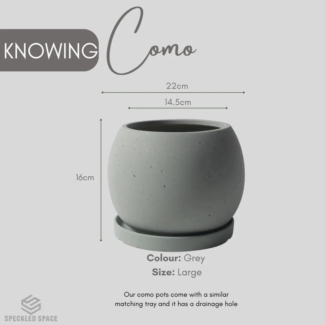Como Ceramic Flower Pot Small & Medium Flower Pot Speckled Space