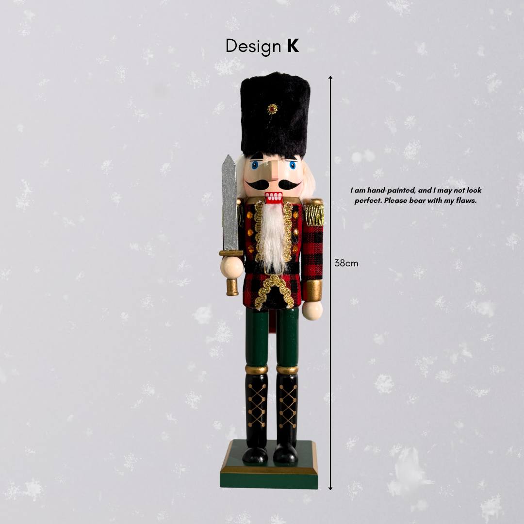 Christmas Wooden Nutcracker Decorative Figurine Design K