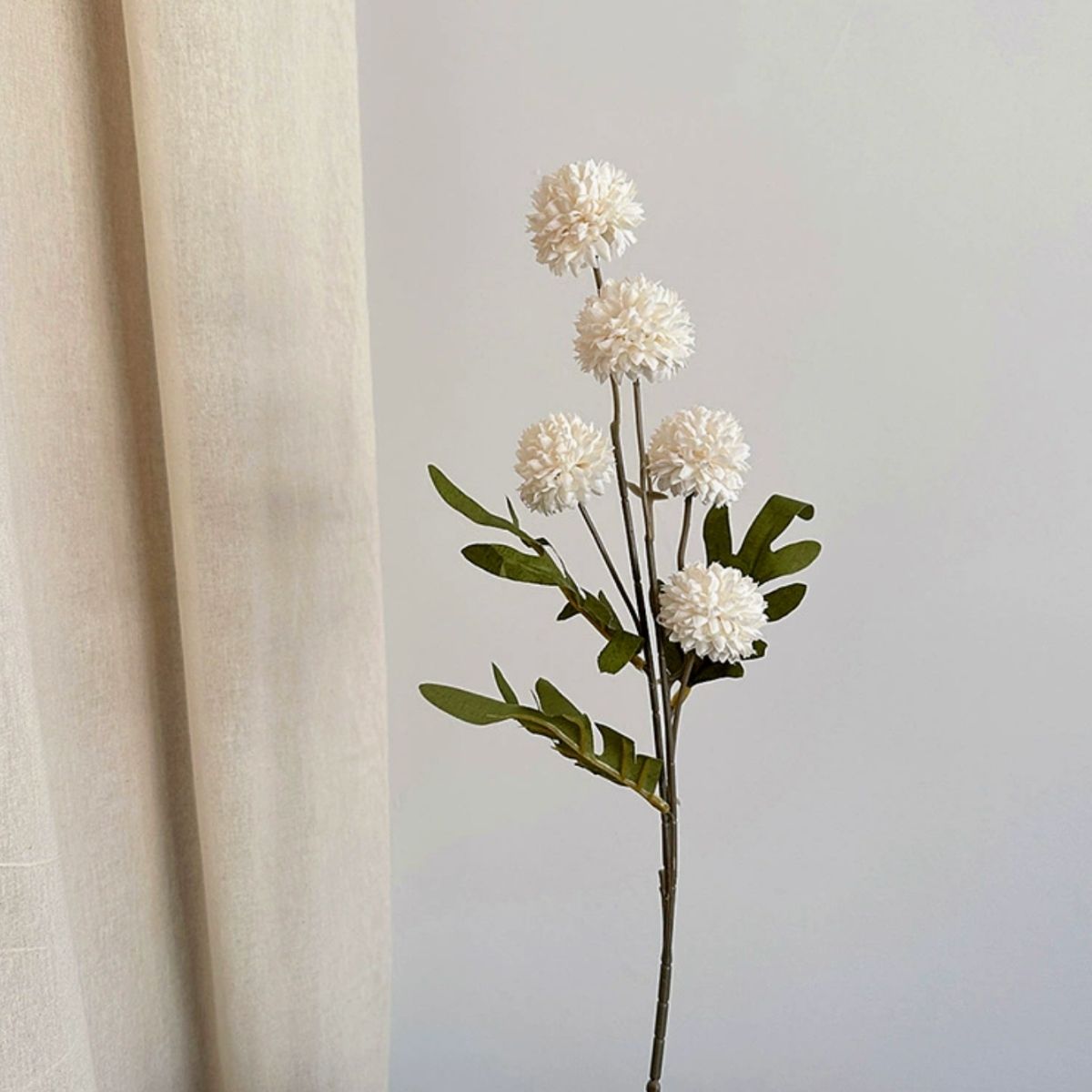 Faux Shallot Flower - White