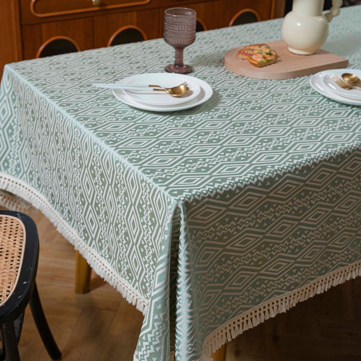 Naomi Green Table Cloth My Store