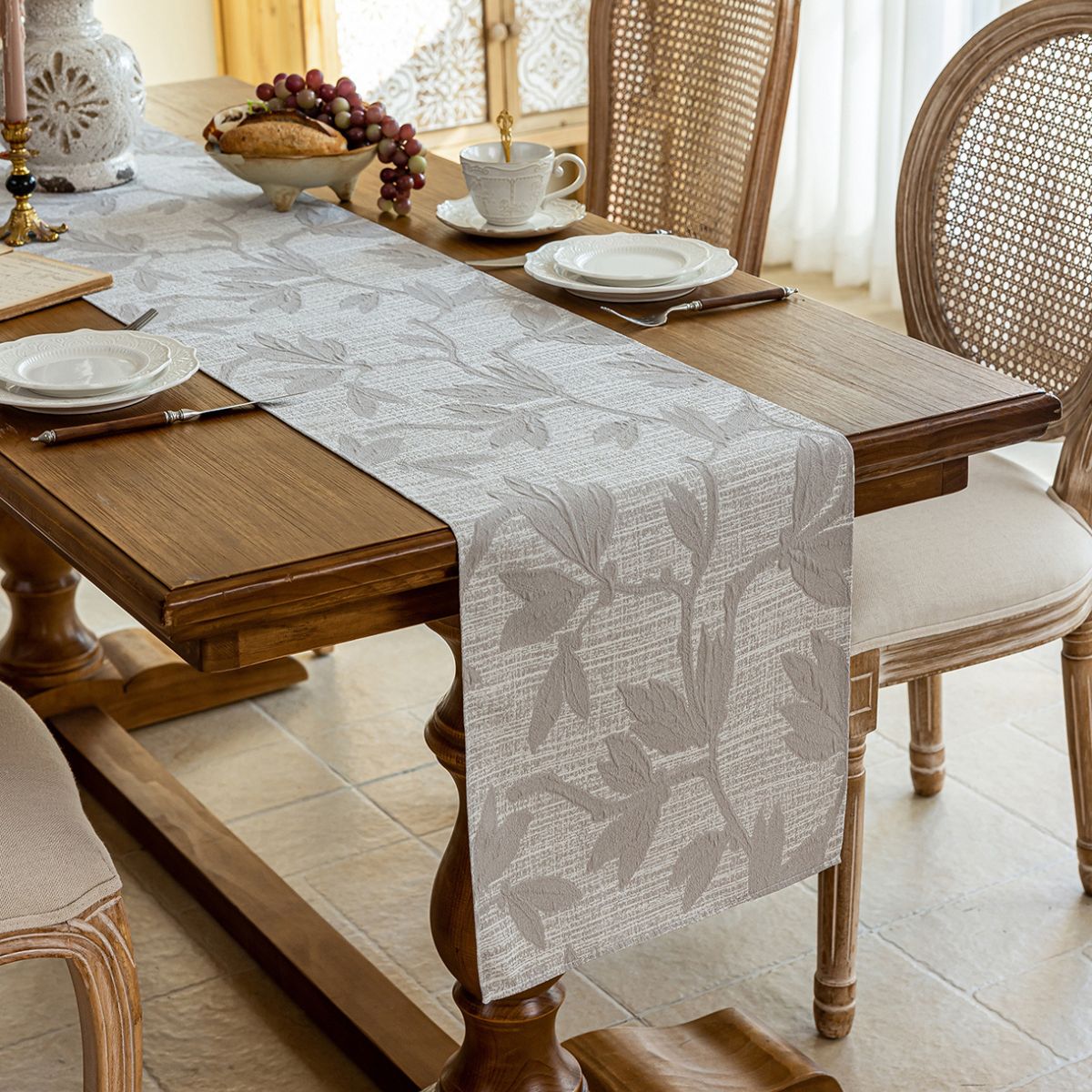 Loomier Grey Table Runner