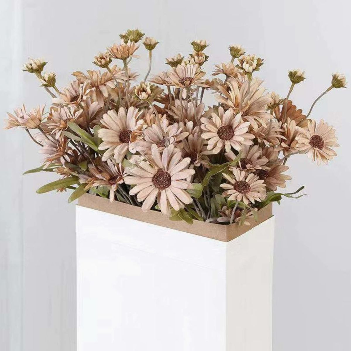 Artificial Chrysanthemum Flowers - Khaki