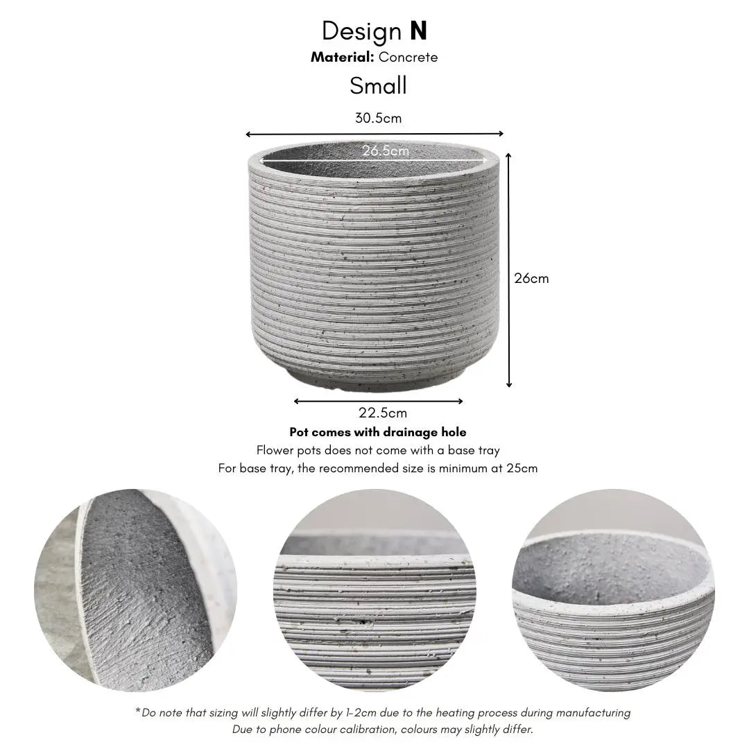 Pylota Concrete Flower Pot - N-Speckled Space