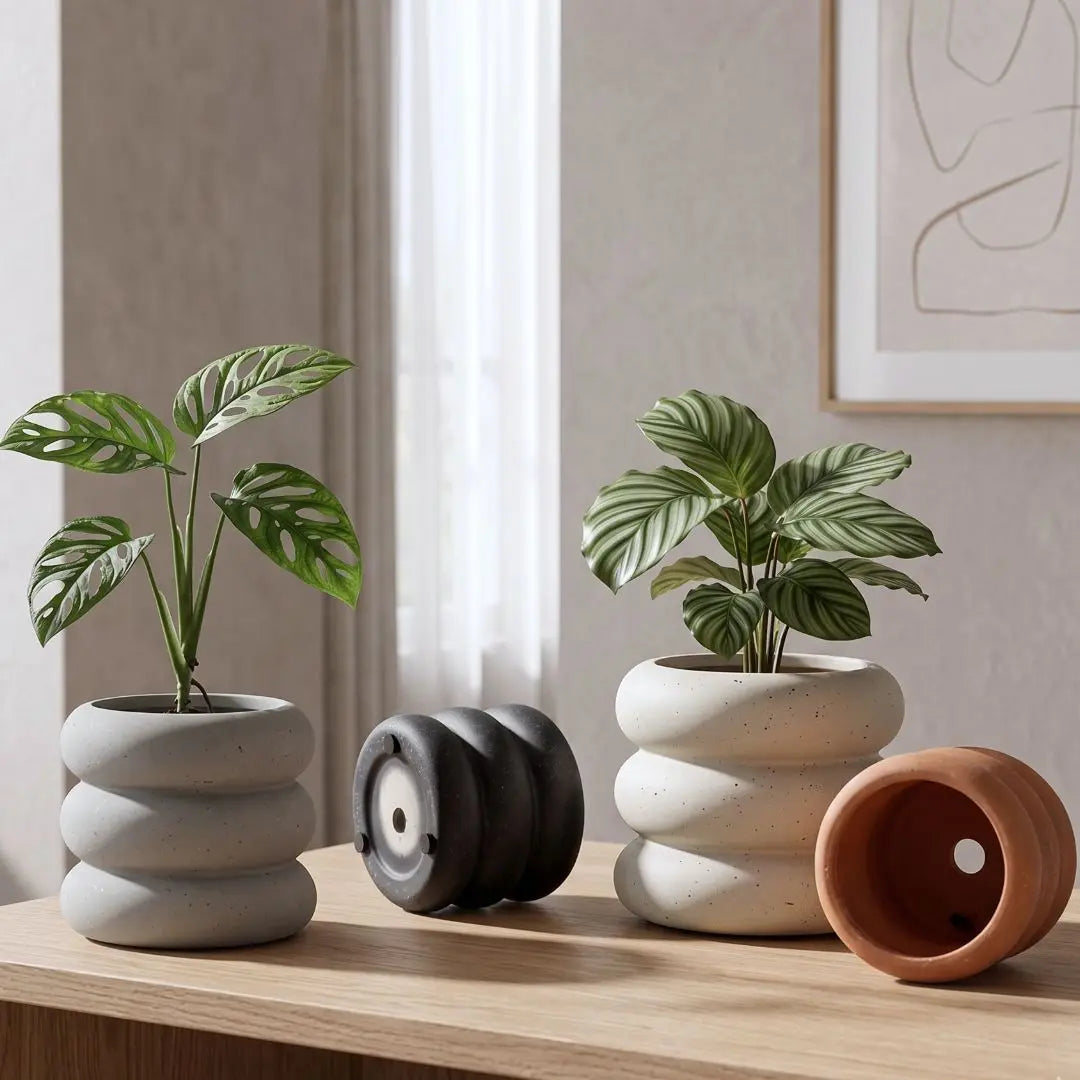 Fahlmain Ceramic Flower Pot Small & Medium Flower Pot Speckled Space