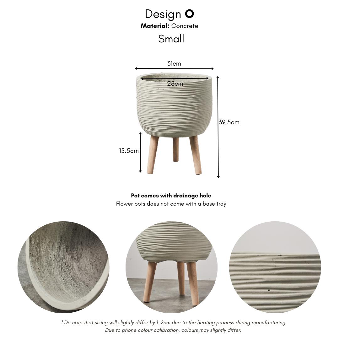 Pylota Concrete Flower Pot - O