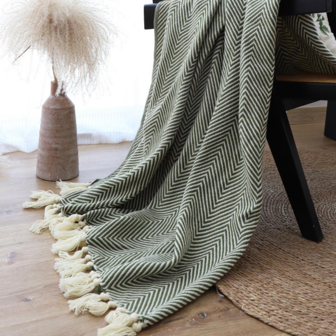 Casandra Green Sofa Bed Throw