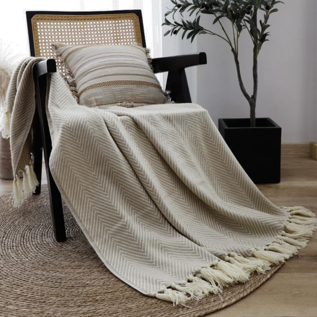 Casandra Khaki Sofa Bed Throw