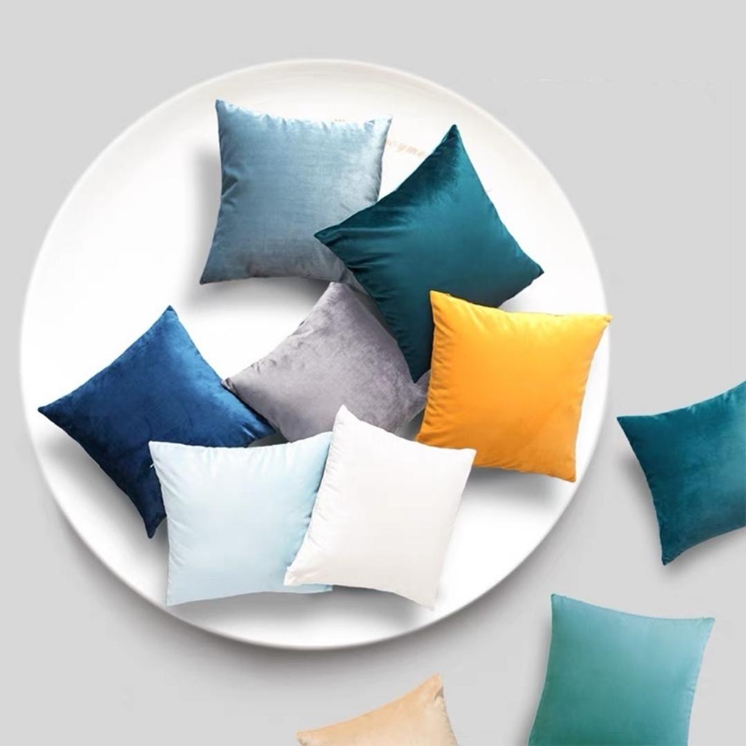 Vivian Solid Velvet Cushion Cover