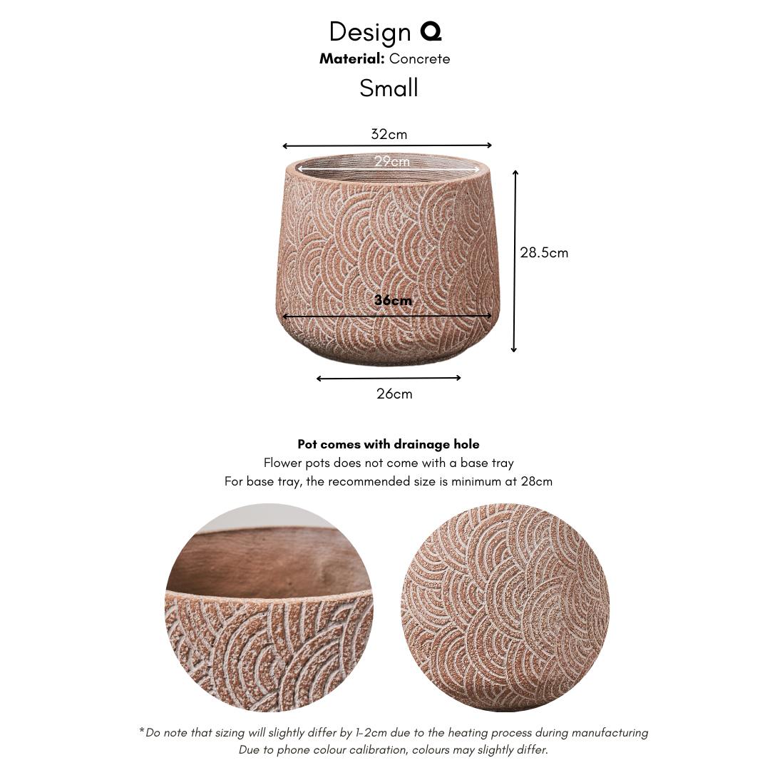 Pylota Concrete Flower Pot - Q