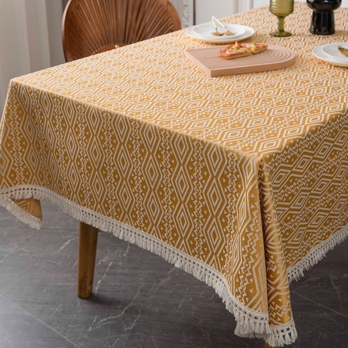 Delilah Yellow Table Cloth My Store