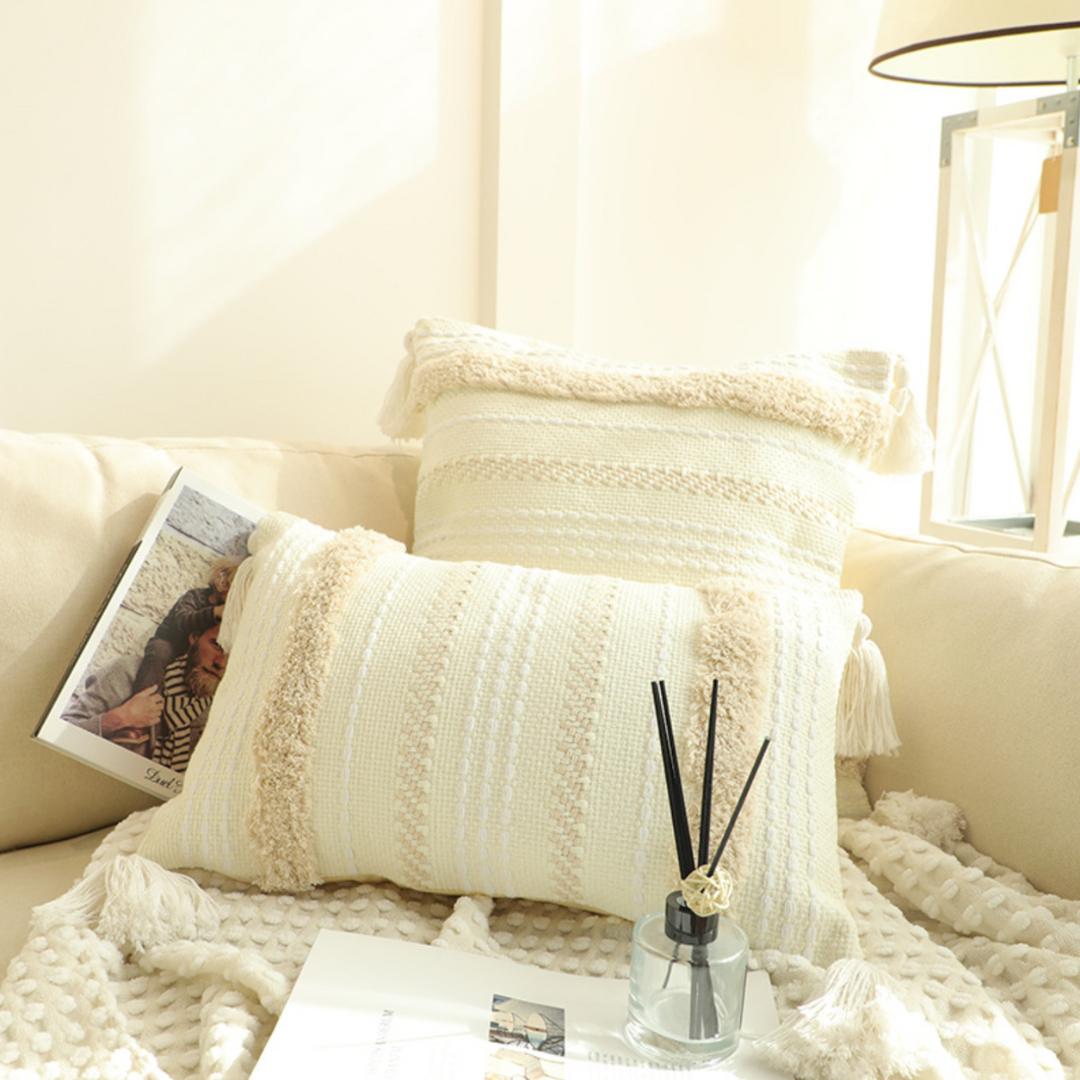 Tessa Tufted Tassel Decor Cushion Cover