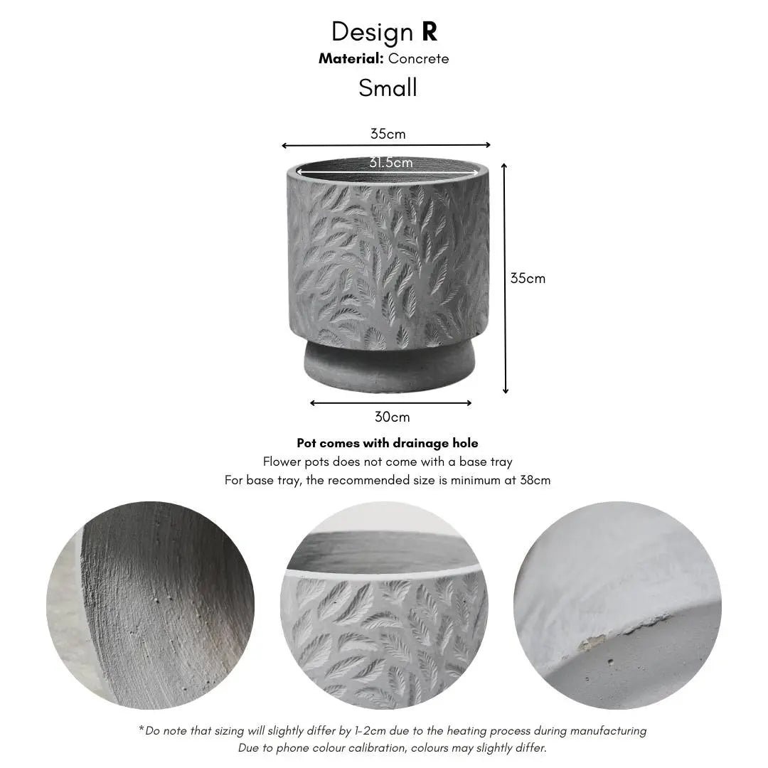 Pylota Concrete Flower Pot - R-Speckled Space