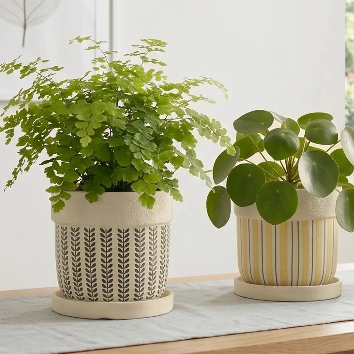 Minimalist Designed Ceramic Flower Pot Speckled Space