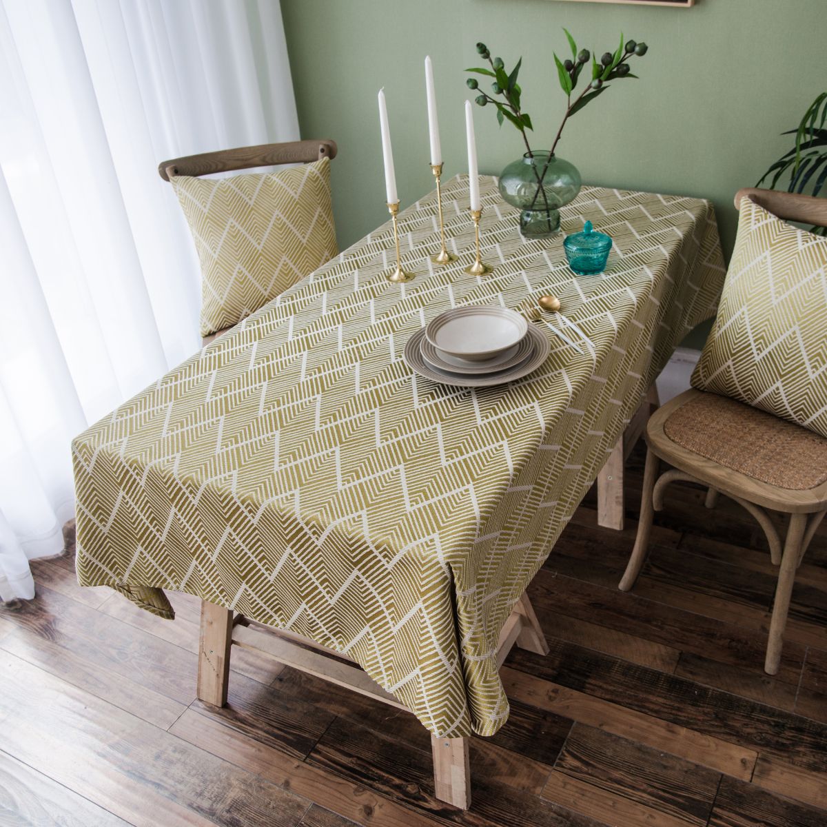 Leah Yellow Table Cloth My Store