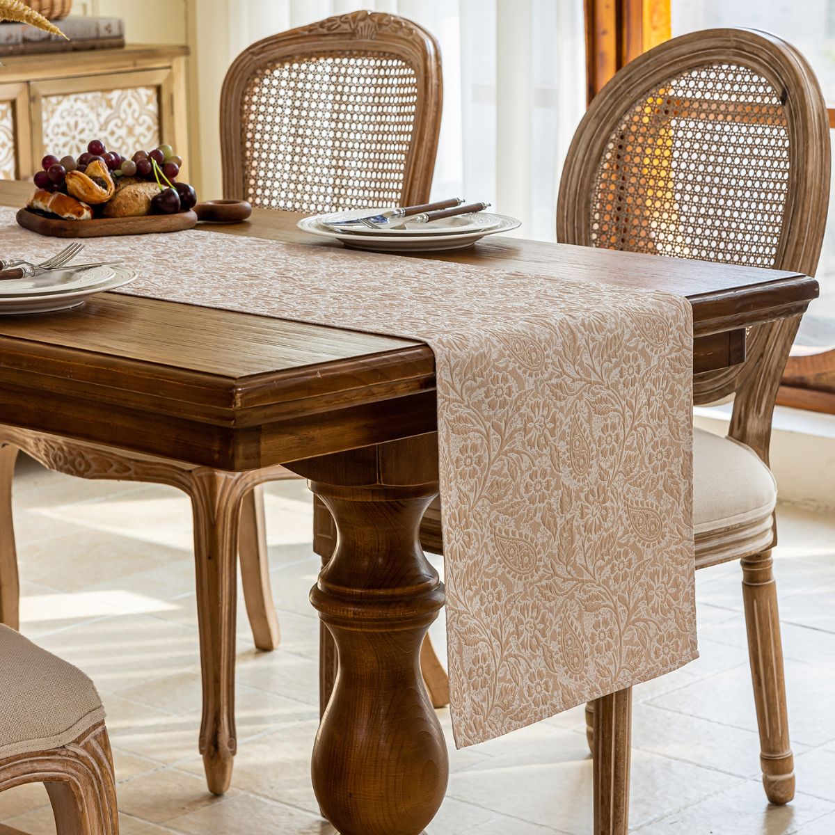 Claytone Beige Table Runner