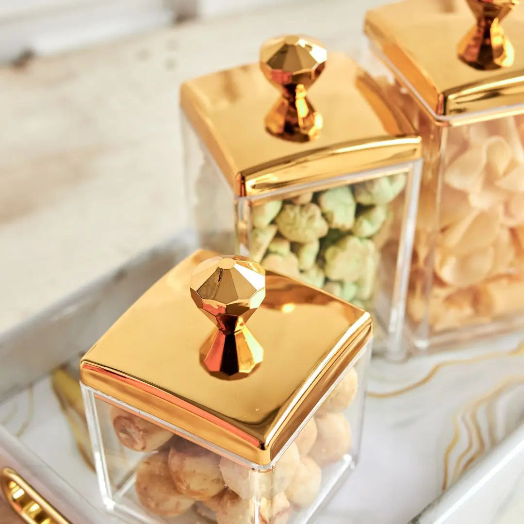 Agatha Acrylic Canister-Speckled Space
