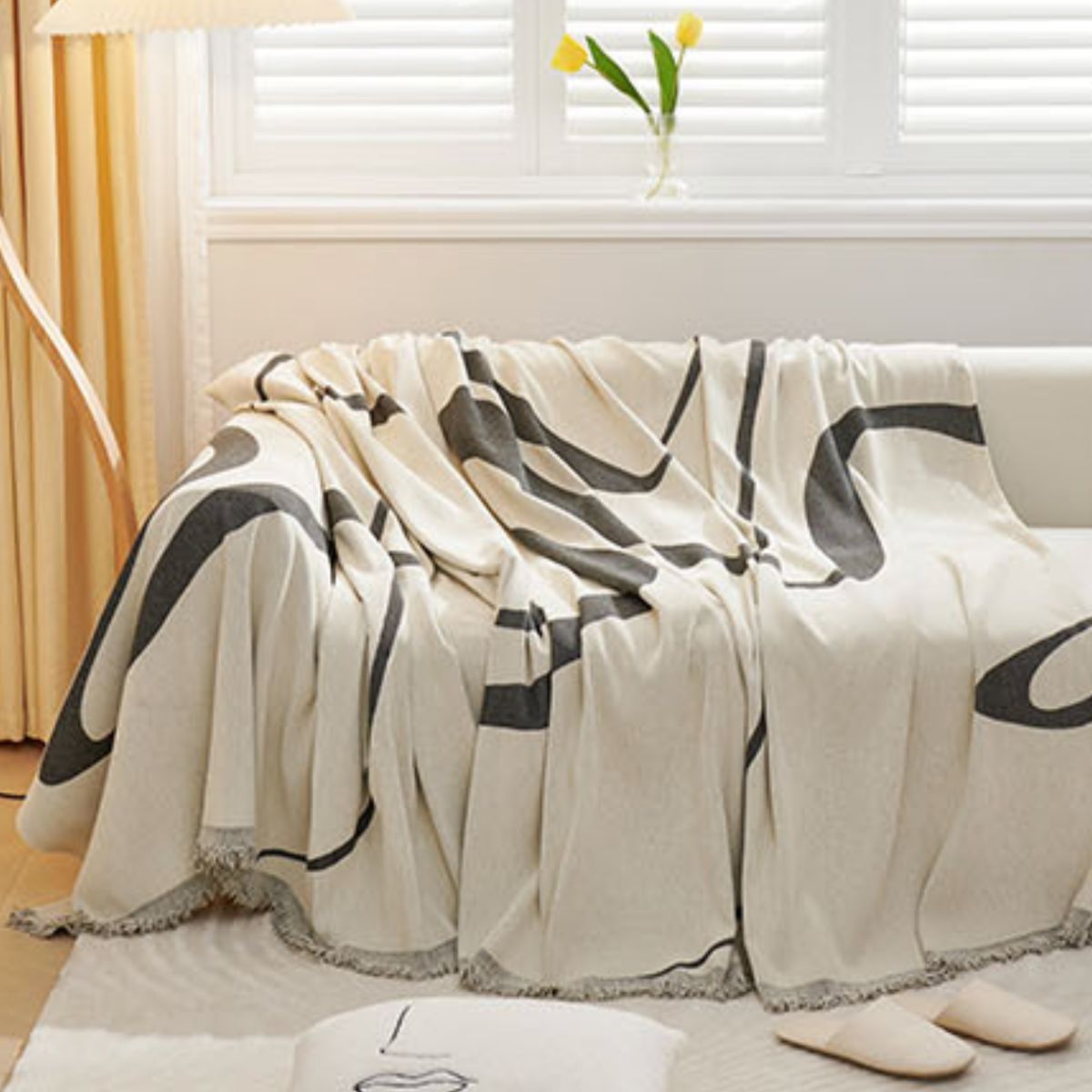 Tjern Dark Grey Sofa Throw Cover