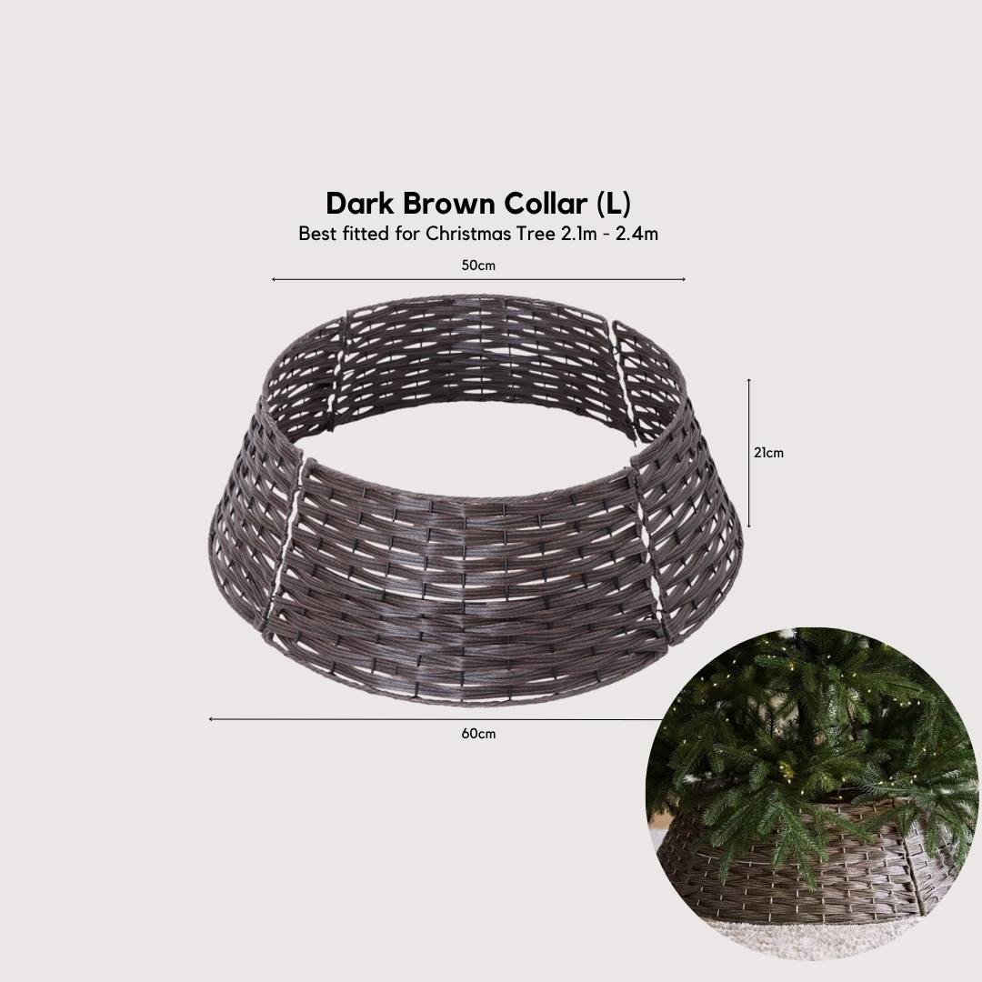 Dark Brown Christmas Tree Base Collar