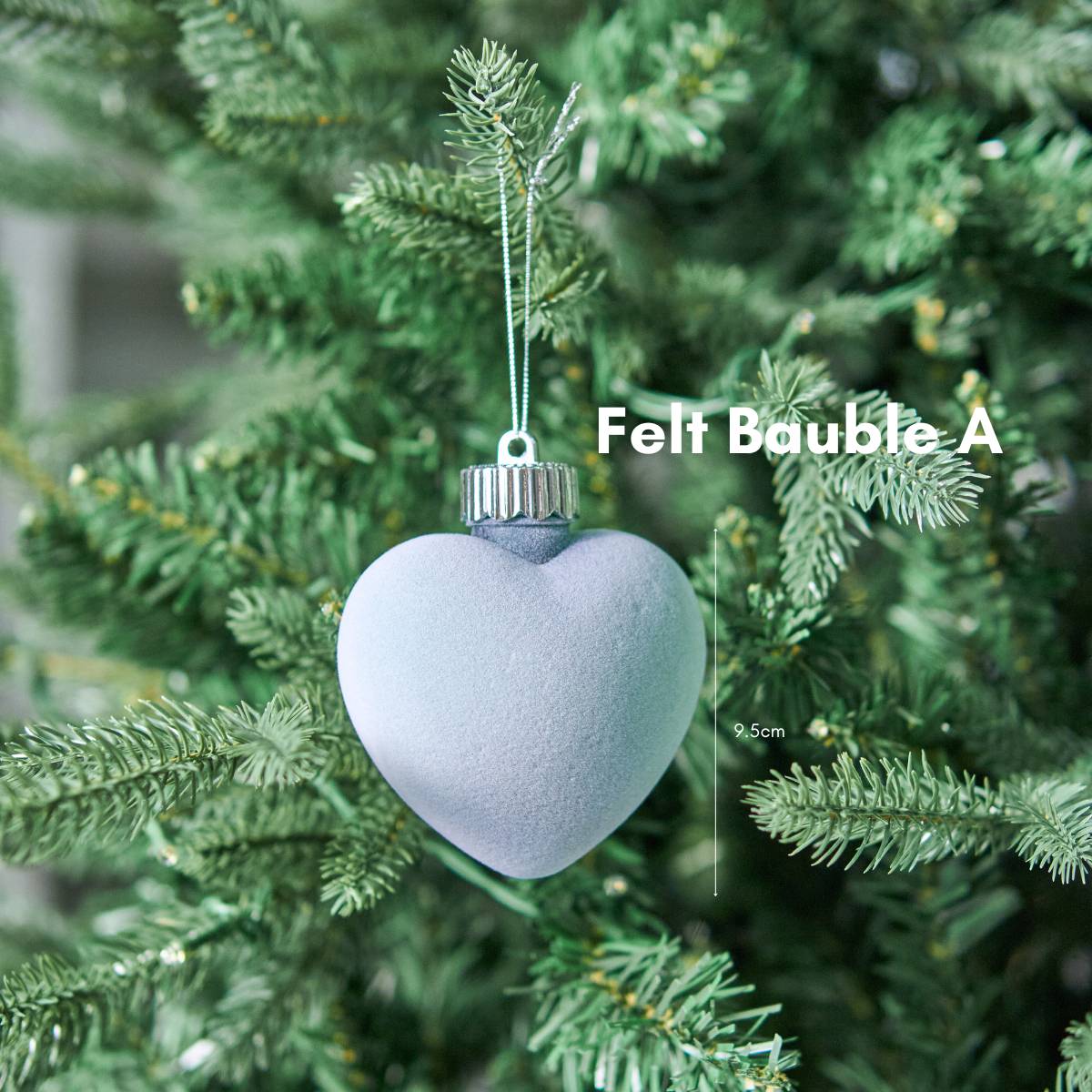 Christmas Velvet Non-Glitter Hanging Baubles