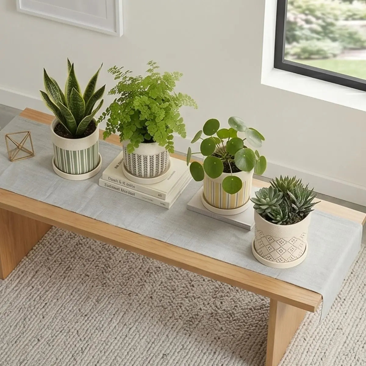 Minimalist Designed Ceramic Flower Pot Speckled Space