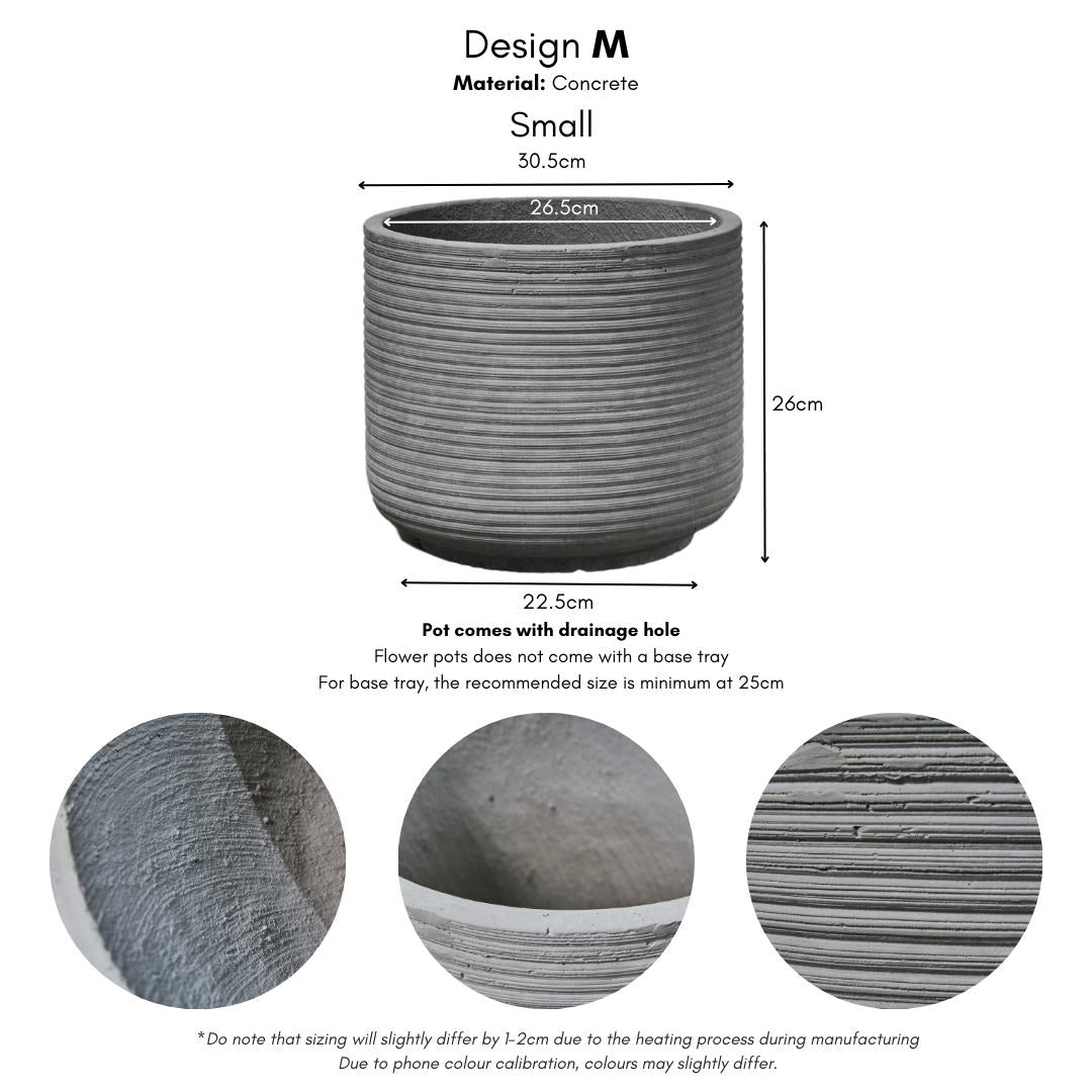 Pylota Concrete Flower Pot - M