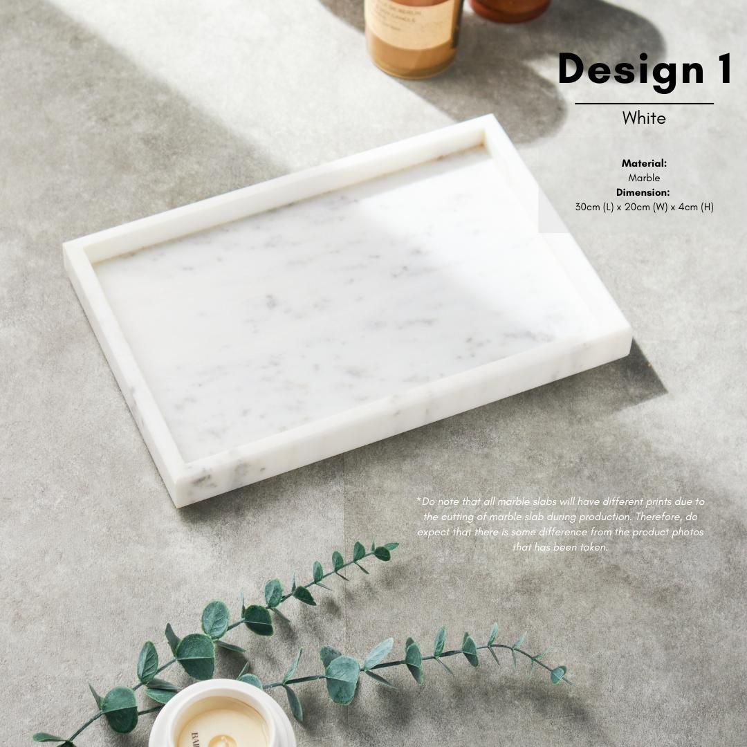 Peta Marble Decorative Serving Tray