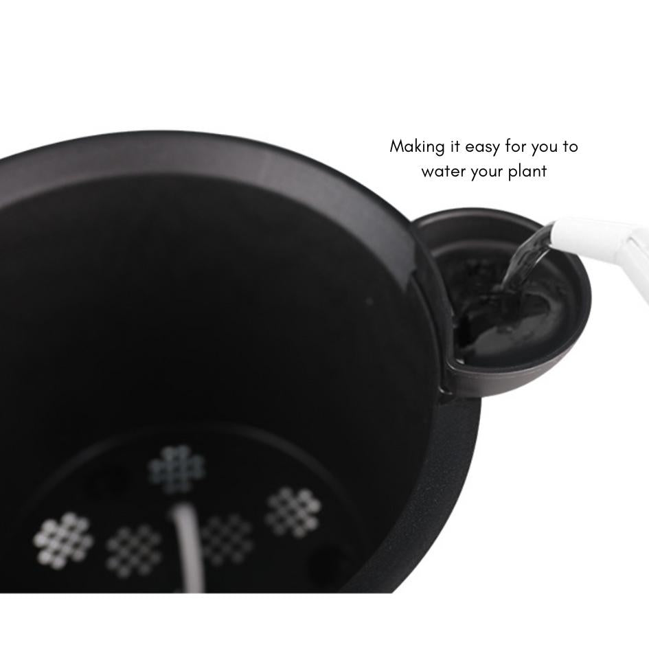 Elevated Plastic Self-Watering Flower Pot