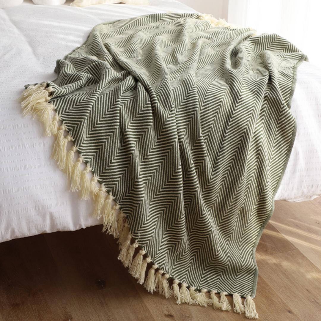 Casandra Green Sofa Bed Throw